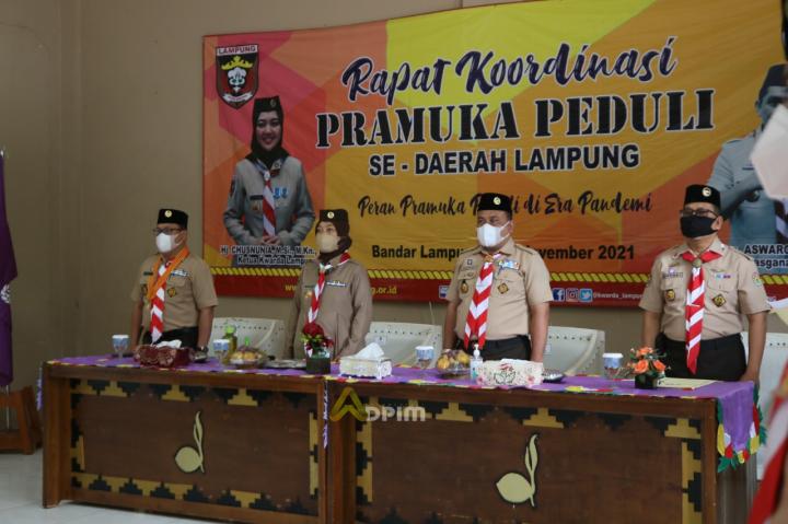 Ketua Kwarda Pramuka Chusnunia Chalim Buka Rakor Satgas Pramuka Peduli di Era Pandemi se-Provinsi Lampung